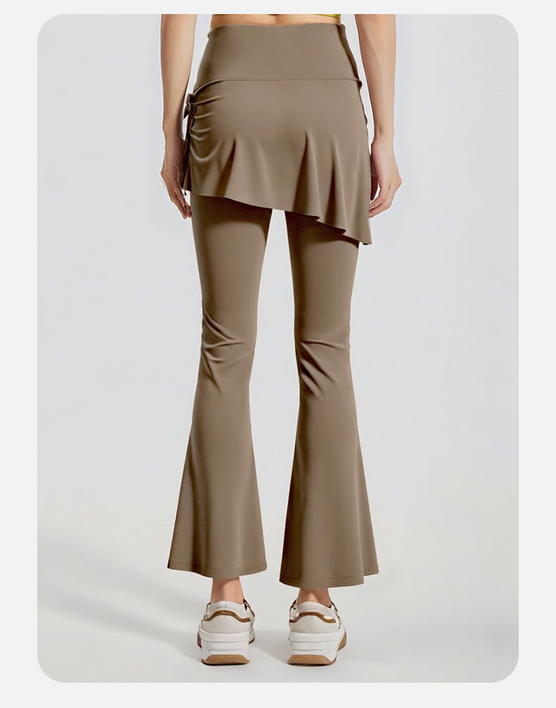 High Waist Skirted Flare Yoga Pants Women | Slim Fit Sport Leggings - Women's Activewear by Ceecile